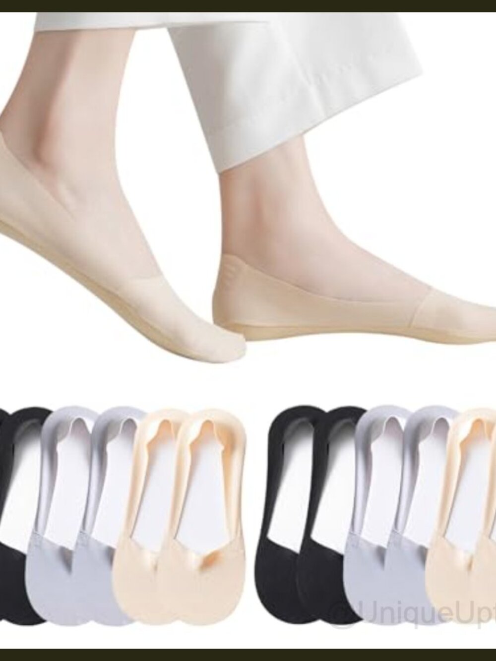 Women's No Show Liner Socks Hidden Low Cut Invisible 6 Pairs